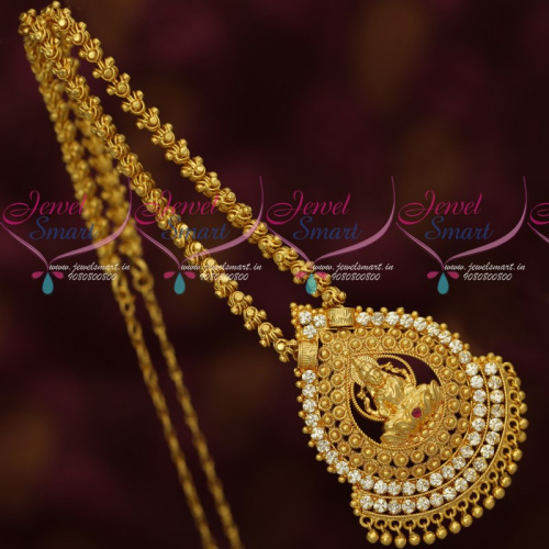 CS16775W Gold Plated Temple Jewellery South Indian Designs Chain Pendant Online