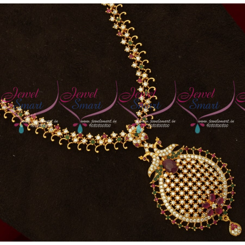 NL17347 Gold Plated Simple Design Haram Traditional Jewellery South Indian Collections