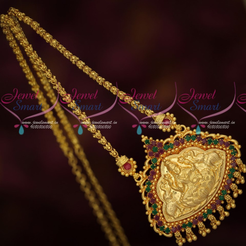 CS17423 Lowest Price Rs. 449 South Indian Traditional Gold Plated Jewellery Chain Temple Pendant Wholesale Prices for Quantity Order