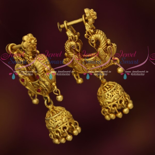 ER17186 Gold Plated Jhumka Earrings Intricately Finished Imitation Jewellery Online