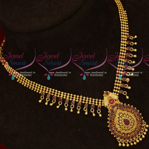 NL17393 South Indian Low Price Micron Gold Covering Necklace Daily Wear Jewellery Designs