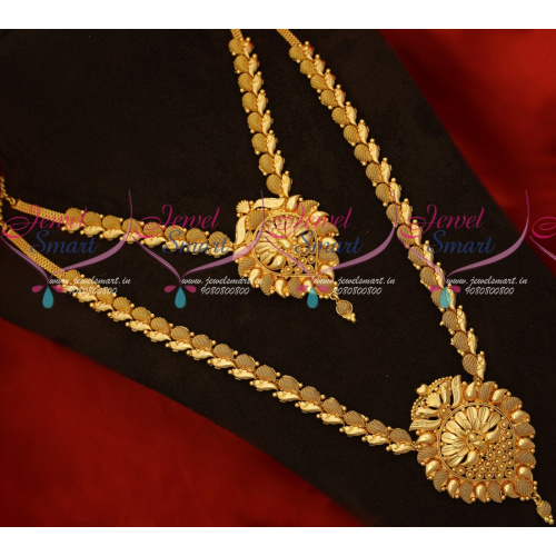 NL17803 Peacock Design Pendant Handmade Imitation Jewellery Gold Covering South Indian 