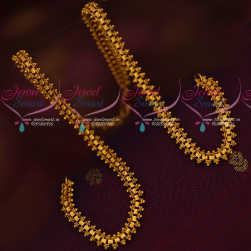 C17597 Ghajiri Matte Reddish Plated Chains Suitable For Double Naka Pendants