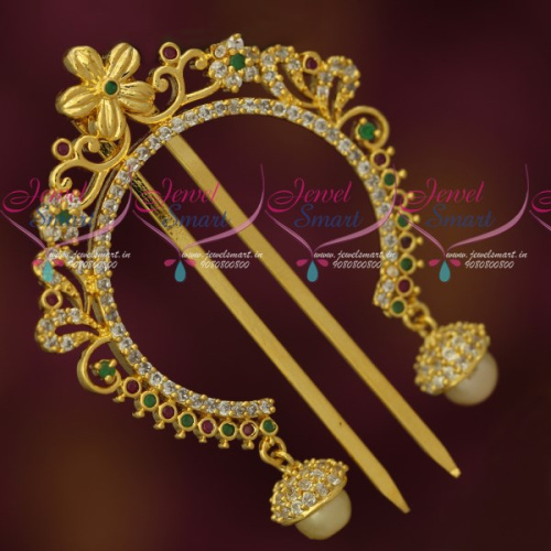 H18005 AD Floral Design Hair Jewellery Choti Single Piece Bridal Accessory Online