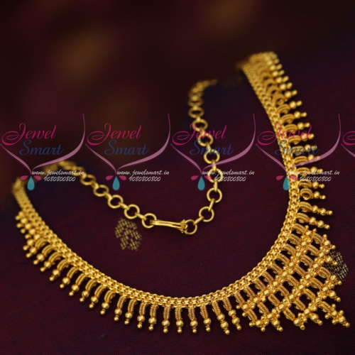 NL18109 South Indian Gold Covering Jewellery Daily Wear Necklace Imitation Designs Online