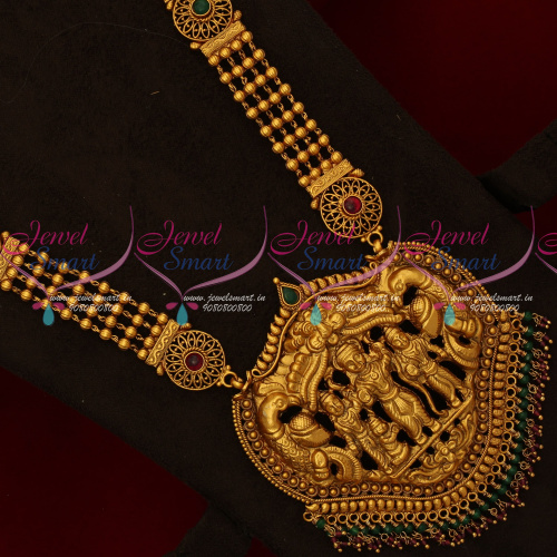 NL18292 Ram Durbar Beads Design Antique Nagas Haram South Traditional Temple Jewellery Online