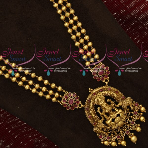 NL17403 Antique Beads Mala Kemp Temple Jewellery Gold Design Traditional Designs Online