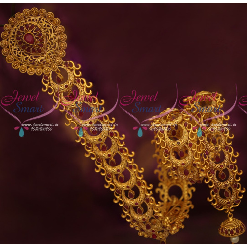 H18554 Floral Design Bridal Hair Jewellery Long Choti Jadanagam Imitation Traditional Collections