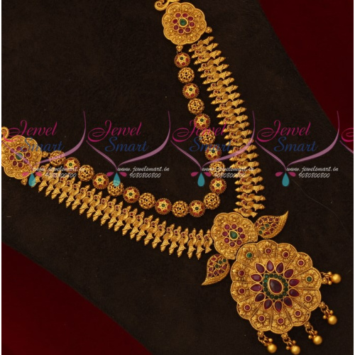NL18478 Gold Design Intricately Finished Haram Latest Multi Layer Jewellery Collections