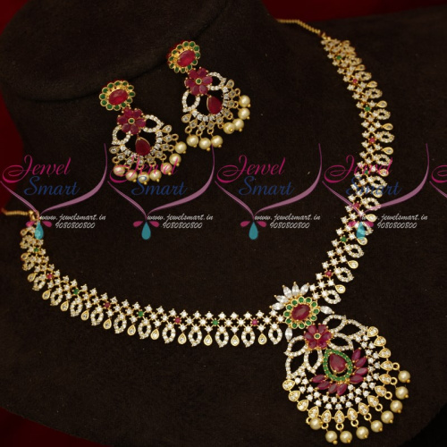 NL18581 Party Wear Imitation Jewellery AD Stones Flexible Gold Design Collections