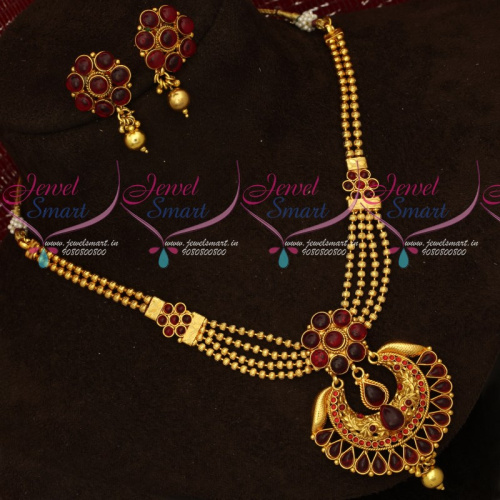 Chota Size Beads Layered Necklace Set Charming Antique Jewellery Online NL18517A