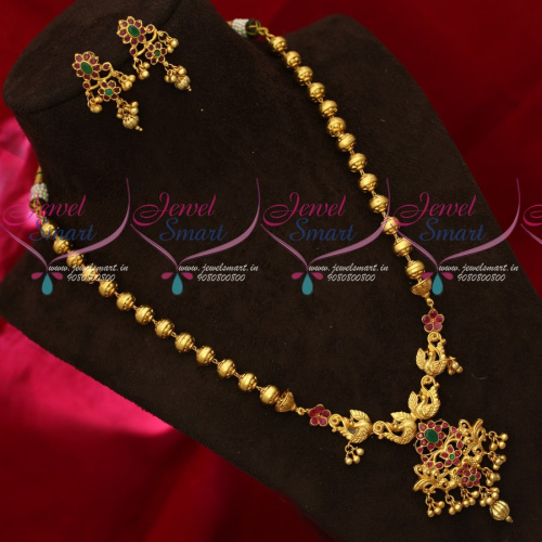 NL18614 Real Look One Gram Gold Imitation Jewellery Beaded Haram Latest Designs Online