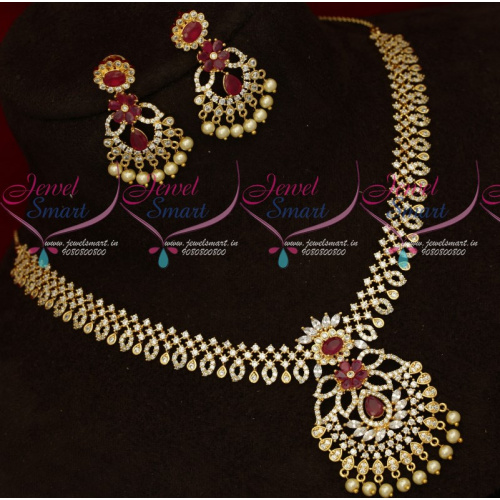 NL18578 Latest Stylish Flexible AD Fashion Jewellery Necklace New Designs
