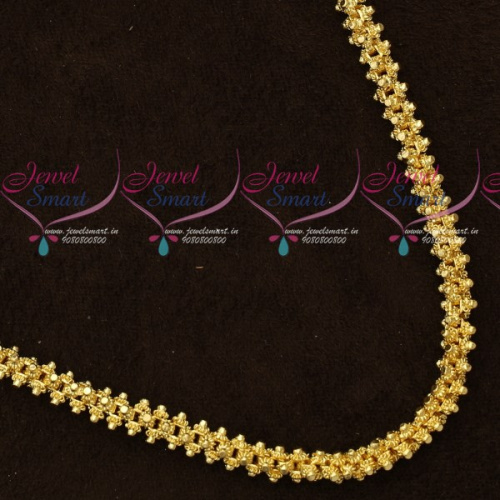 NL18633 One Gram Gold Plated Jewelry Ghajiri Medium Necklace Chain Handmade Imitation Jewellery