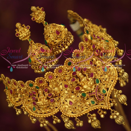 NL18849 One Gram Gold Temple Jewellery Choker Bridal Premium Designs Shop Online