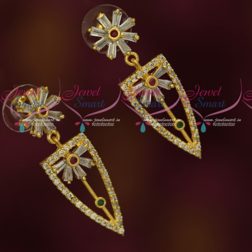 ER18931 AD Diamond Finish Trendy Imitation Jewellery Fancy Earrings Online