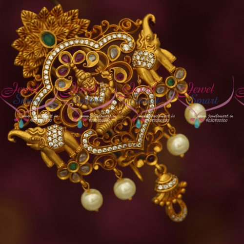 H18815 Lakshmi Design Temple Jewellery Hair Rakodi Jadabill Matte Gold Finish Accessory Online