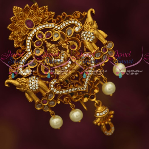 H18815R Lakshmi Design Temple Jewellery Hair Rakodi Jadabill Matte Gold Finish Accessory Online