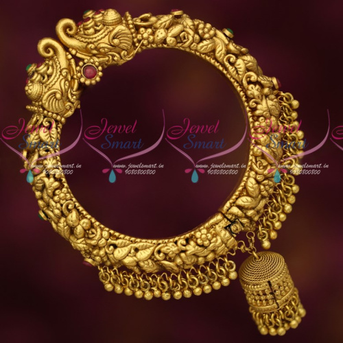 B19192 Antique Gold Finish Intricately Designed Hollow Kada Nakshi Imitation Jewellery Collections