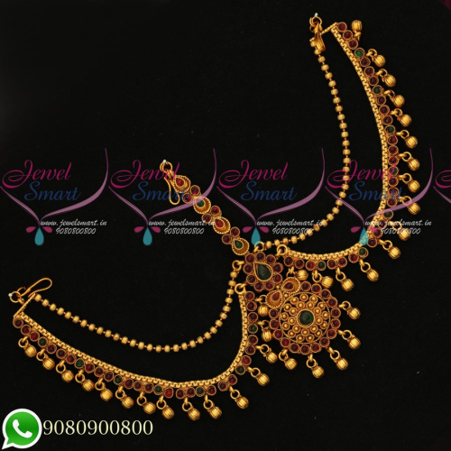 T19413 Kemp Tradional Bridal South Indian Jewellery Damini Mathapatti Latest Designs