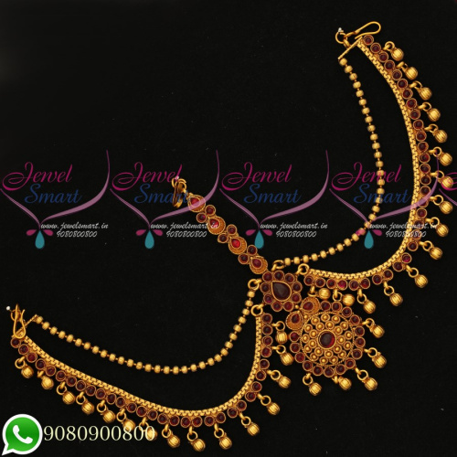 T19414 Kemp Tradional Bridal South Indian Jewellery Damini Mathapatti Latest Designs