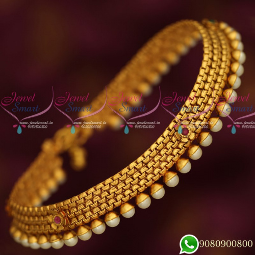 A6551 Antique Pearl Fancy Payal Anklet Leg Chain Fashion Jewellery Online