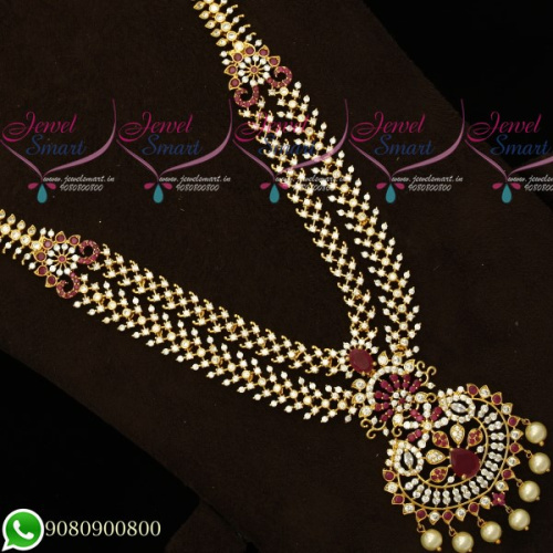 NL19641 Bridal Jewellery Gold Plated Haram Double Layer Designs Latest Imitation Collections Online