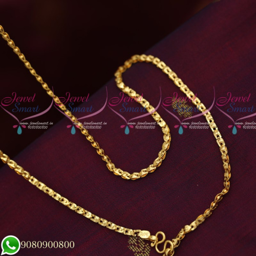 C19562 Gold Plated Covering Chains Fancy Designs High Quality Daily Wear 24 Inches 