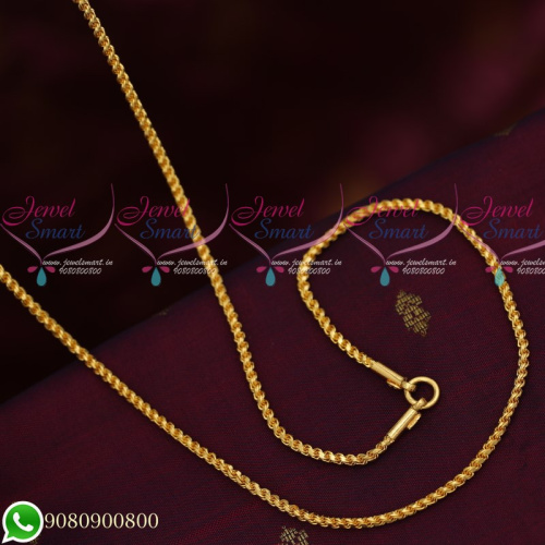 C19584 Gold Plated Fancy Kodi Model Regular Design Chains Daily Wear 24 Inches Copper Metal Jewellery