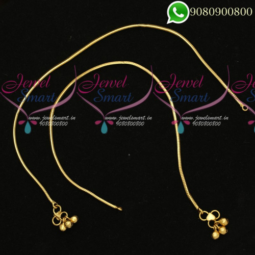 Anklets Kodi Model Gold Plated South Indian Jewellery Designs P19838