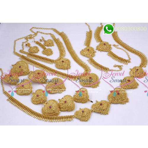 South Indian Gold Plated Bridal Jewellery Set Online BR19942
