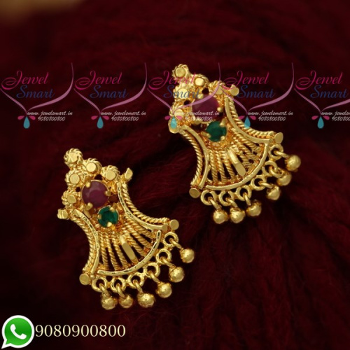 Ear Studs New Design For Women Indian Gold Covering Earrings ER19706 