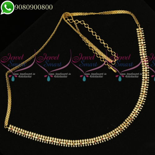 H19789 Hip Chains Simple Designs American Diamond Stones Jewellery Shop Online