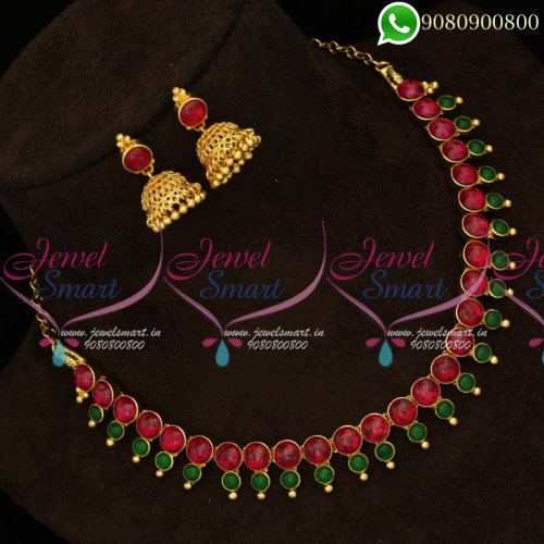 Kemp Jewellery Set South Indian Traditional Designs NL19036