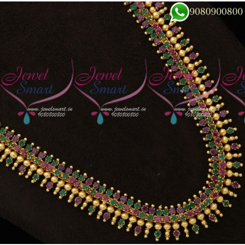 Long Necklace For Wedding Sarees Traditional Designs NL19748