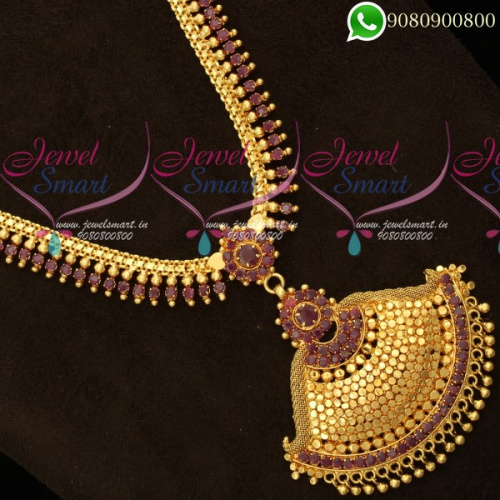 Long Necklace South Indian Imitation Jewellery Online NL19873