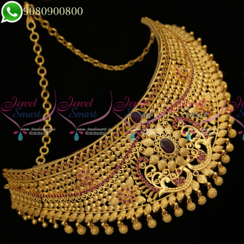 NL19793 Choker Necklace Designs One Gram Gold Plated Latest Bridal Jewellery Collections
