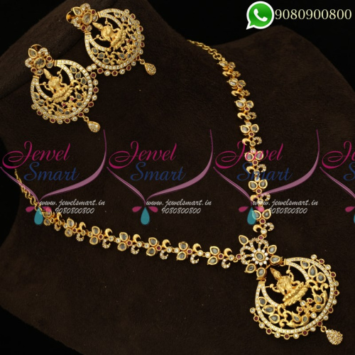 Temple Jewellery Polki Stones Gold Design Catalogue NL19921