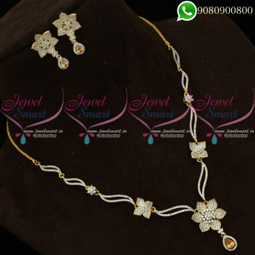 American Diamond Imitation Jewellery Set Designs Online Shopping NL19982