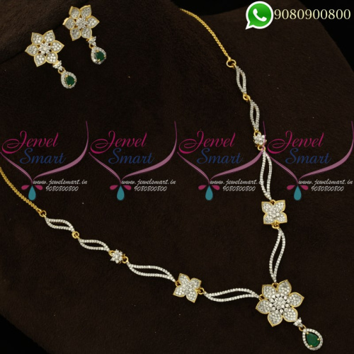 American Diamond Imitation Jewellery Set Designs Online Shopping NL19983