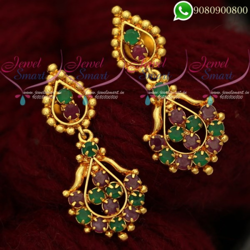 Earrings Online Ruby Emerald Jewellery Matching Designs ER19971