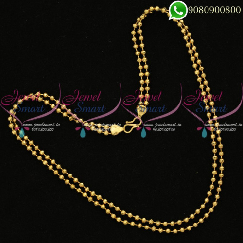 Ball Chain Gold Plated 2 Strand Fancy Imitation Artificial Jewellery C20021