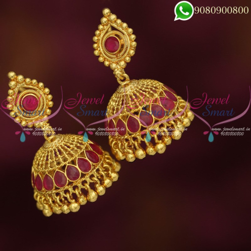 Jhumkas Gold Plated Latest Imitation Jewellery Collections Online J19952