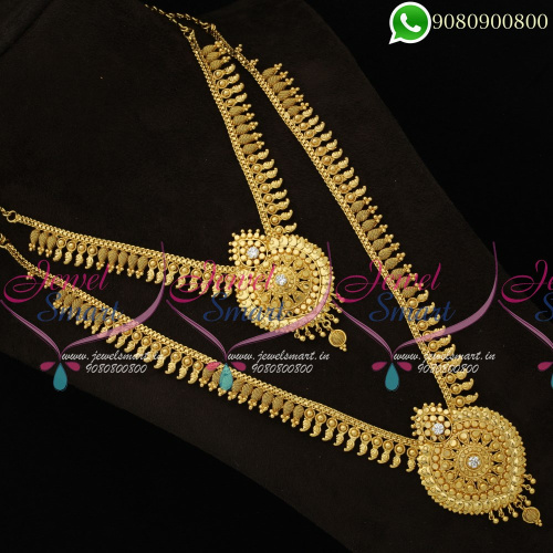 Long Necklace Set For Sarees Combo Jewellery Set NL19758