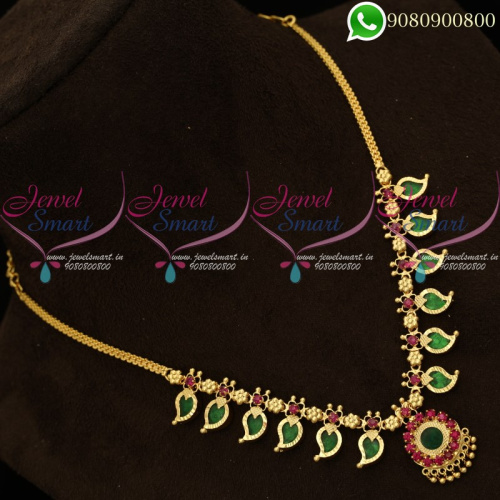 Mango Necklace Kerala Style Palakka Traditional Jewellery Designs NL19975