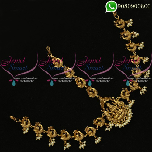 Temple Jewellery Matha Patti Nagas Antique Gold Catalogue Designs M20018