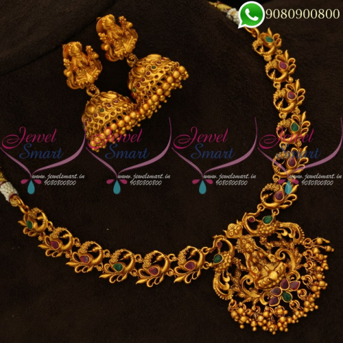 Temple Jewellery Jhumka Low Price Necklace Set Online NL20042