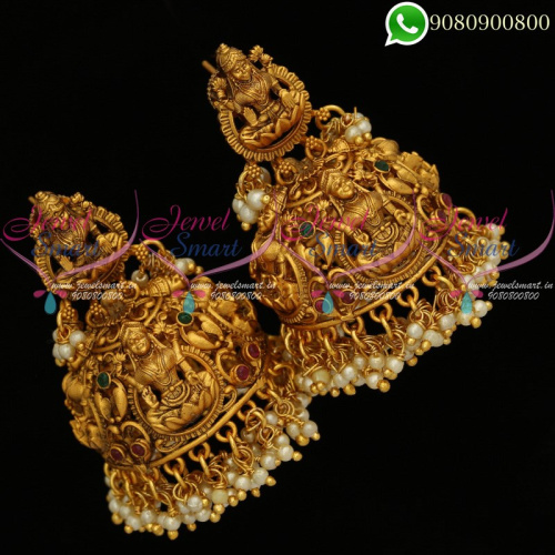 Temple Jewellery Jhumkas Traditional Bridal Lakshmi Nagas J20000