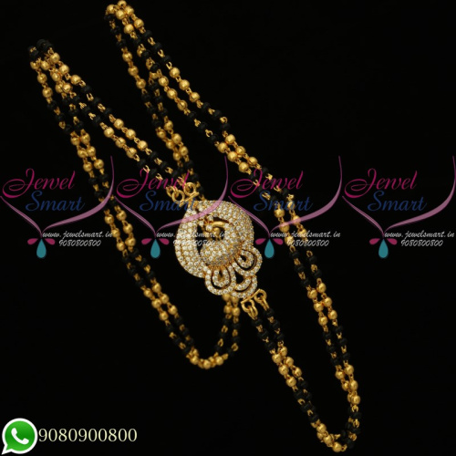 Black Beads Mugappu Chain Unique Design Imitation Jewelry Online C20116