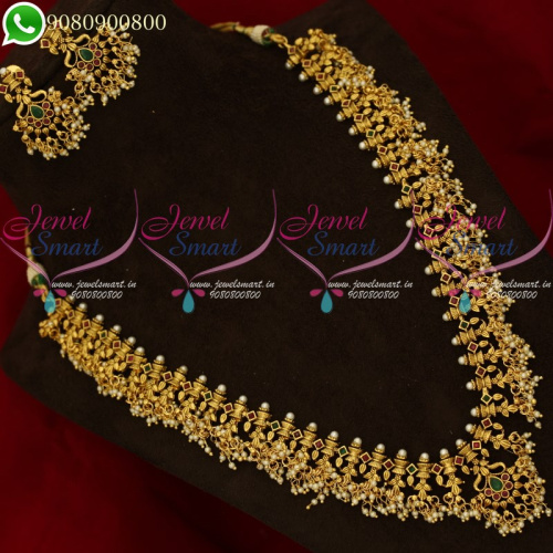 Gutta Pusalu Long Necklace Pearl Jewellery Traditional South Indian NL20220